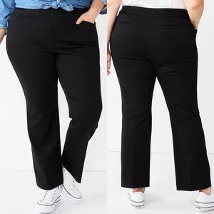 Croft & Barrow NEW Mid Rise Bootcut Pull On Stretch Pants Sz 30W Short